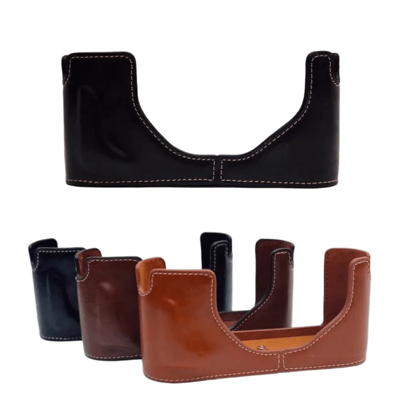 New PU Leather Camera Bottom Case Cover Half Body Set Bag For Leica M8 M9 MM ME Camera