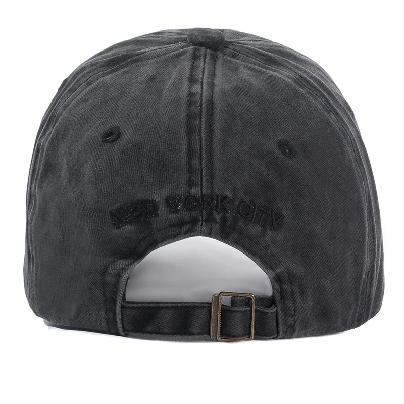 Gorra de algodón lavado para hombre y mujer, gorro de béisbol con Cierre trasero, protección solar, unisex, 2023