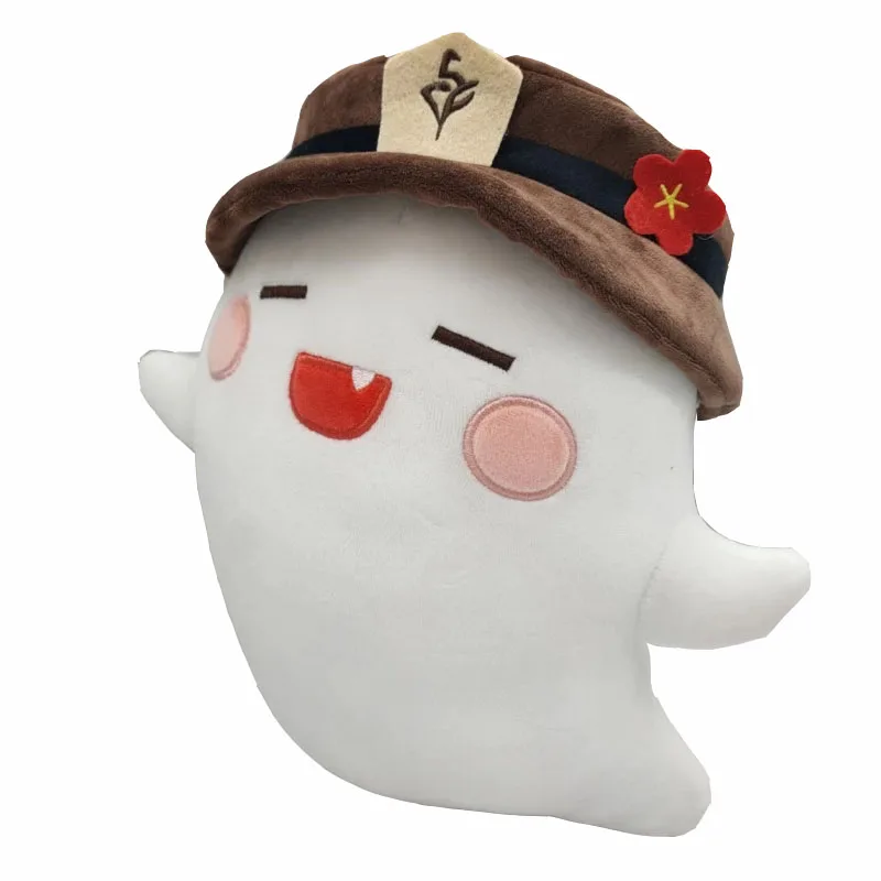 

New Game Genshin Impact Hutao Hat Ghost Plush Toys Cartoon Kawaii Pendant Props Cosplay Accessories Toy For Kids
