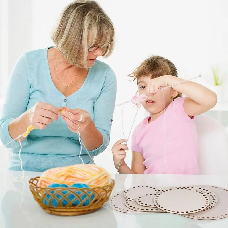 قاعدة سلة كروشيه بيضاوية خشبية قيعان خشبية صلبة غير مكتملة DIY بها بنفسك الحياكة النسيج الحرف لوازم ديكور المنزل دائم