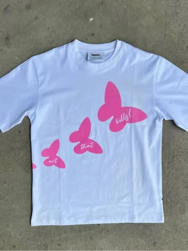 مطبوعة الرجال بلايز خمر الهيب هوب الشارع الشهير المتضخم التي شيرت قصيرة الأكمام تي شيرت ملابس كاجوال الصيف موضة تي شيرت النساء