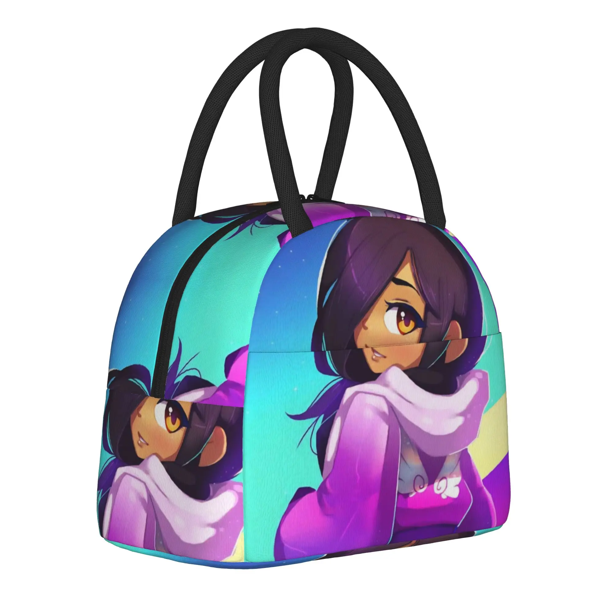 A-Aphmau Cartoon Thermal Insulated Lunch Bags for Travel  Portable Bento Box Men Women Thermal Cooler Lunch Boxes