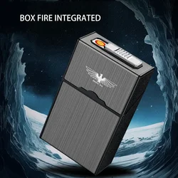 Charging lighter and cigarette box in one, 20 pack thick cigarette box, pressure resistant and moisture-proof gift must be given