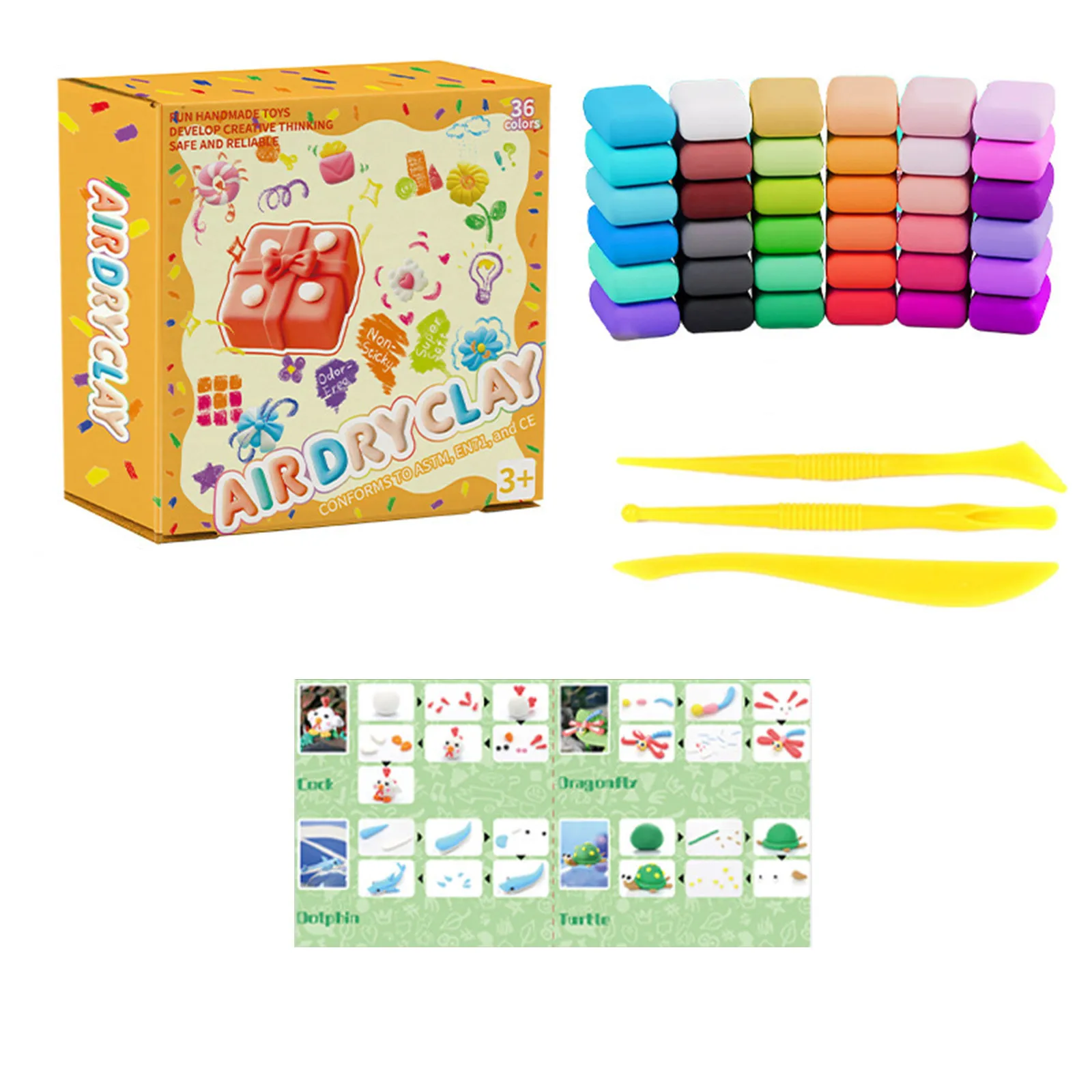 36 Color Air Dry Clay Set 2