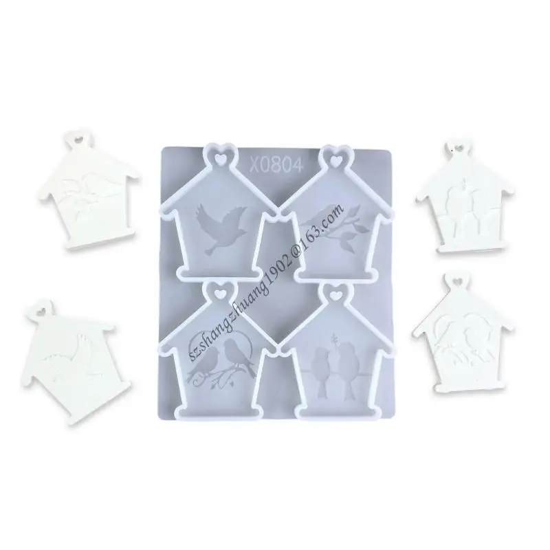 

Q6RB Elegant Bird House Silicone Moulds For DIY Crafting And Home Decoration Projects