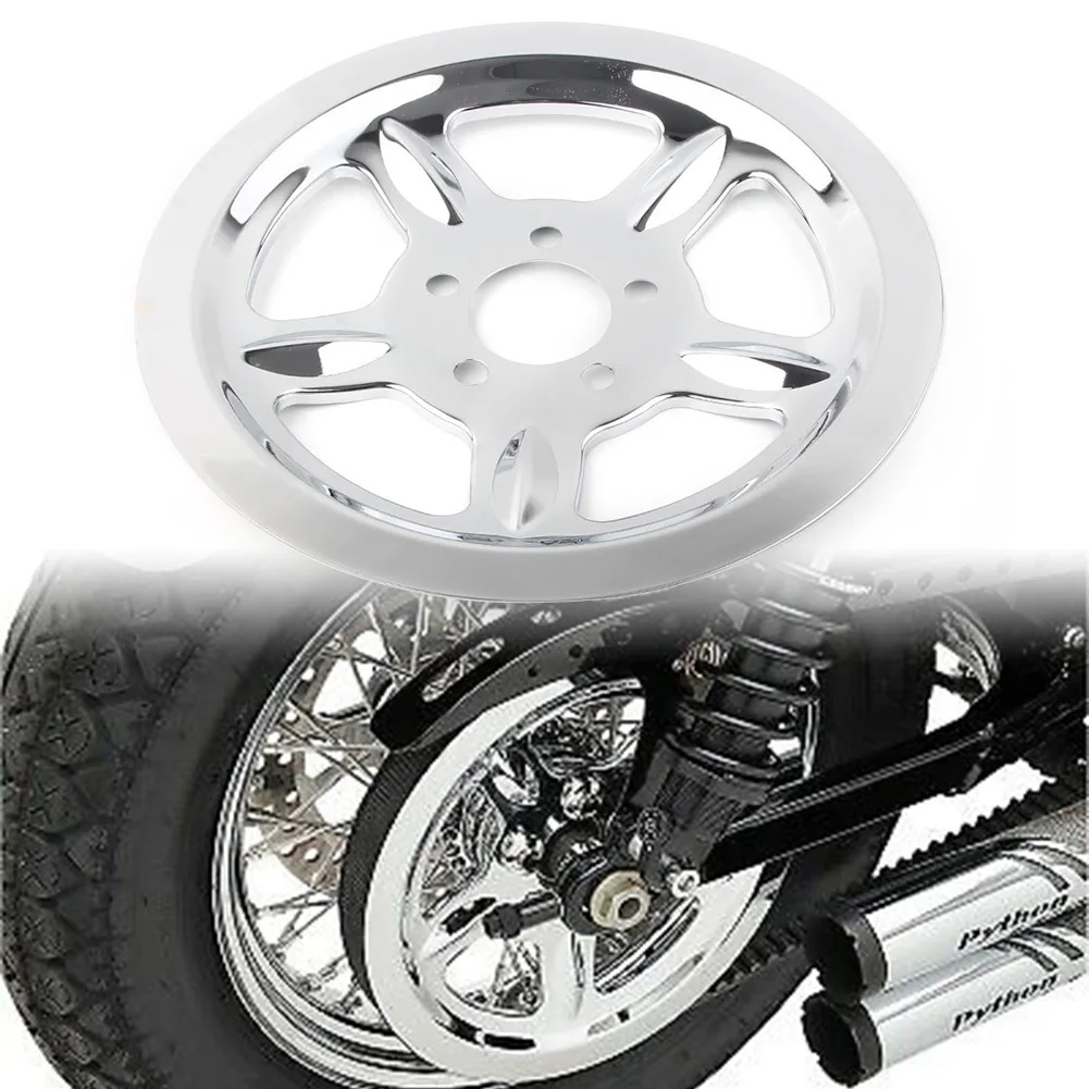 

Chrome/Black Motorcycle Rear Pulley Cover For Harley Sportster XL883 XL1200 Replacement #1201-0520 Aluminum Alloy