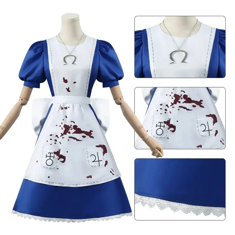 

Аниме Alice Madness Returns Косплей Фартук Горничной Платье Игра Madness Returns Alice Косплей Костюм для Женщин Девочек Хэллоуин Вечеринка