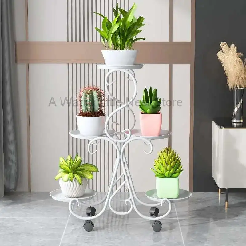 

Aesthetics Modern Designer Flower Rack Indoor Light Luxury Plant Display Shelf Living Room Balcony Plantenrek Home Furniture