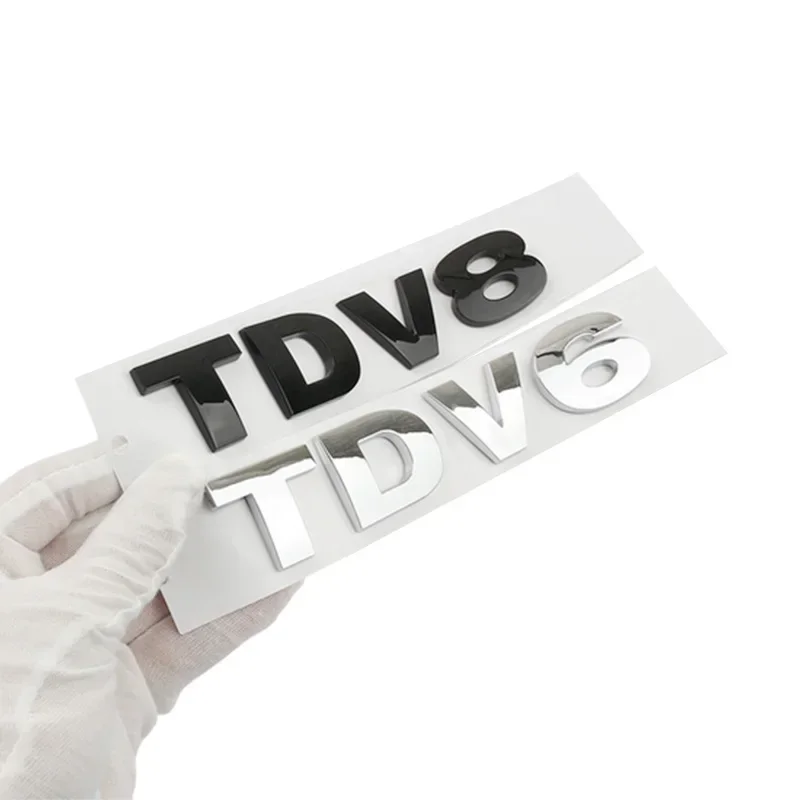 Car 3D ABS TDV6 TDV8 Trunk Fender Logo Badge Emblem Decals Sticker For Land Rover Range Rover Sport HSE Discovery Accessories