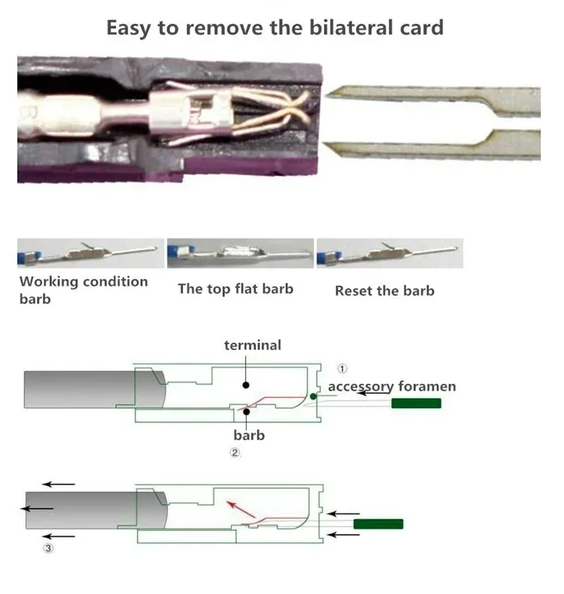 Herramienta de extracción de terminales de coche, Kit de Extractor de Pin de llave de liberación de conector de cable eléctrico, herramientas de