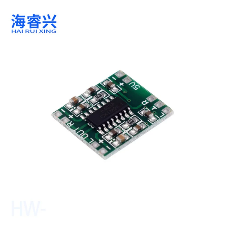 Ultra-Miniature Digital Amplifier Board 2*3W DClass PAM8403Amplifier Board 2.5～5V YesUSBPower Supply