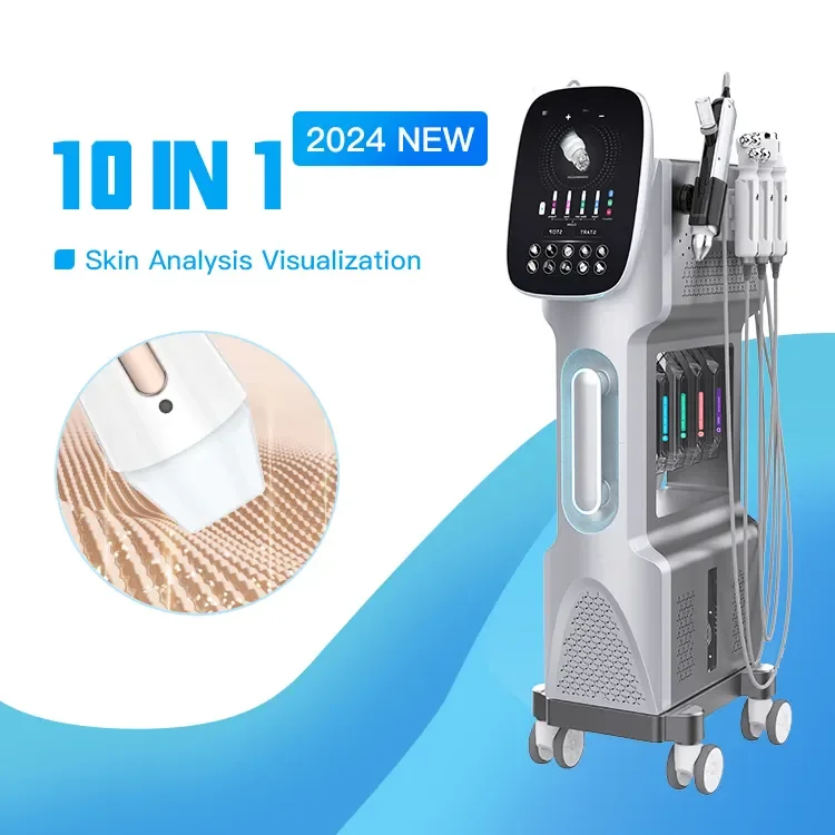 

Hydra Machine H2o2 Oxygenation Glow Skin Care Aqua Peel Microdermabrasion Beauty Facial Equipment 9 in 1