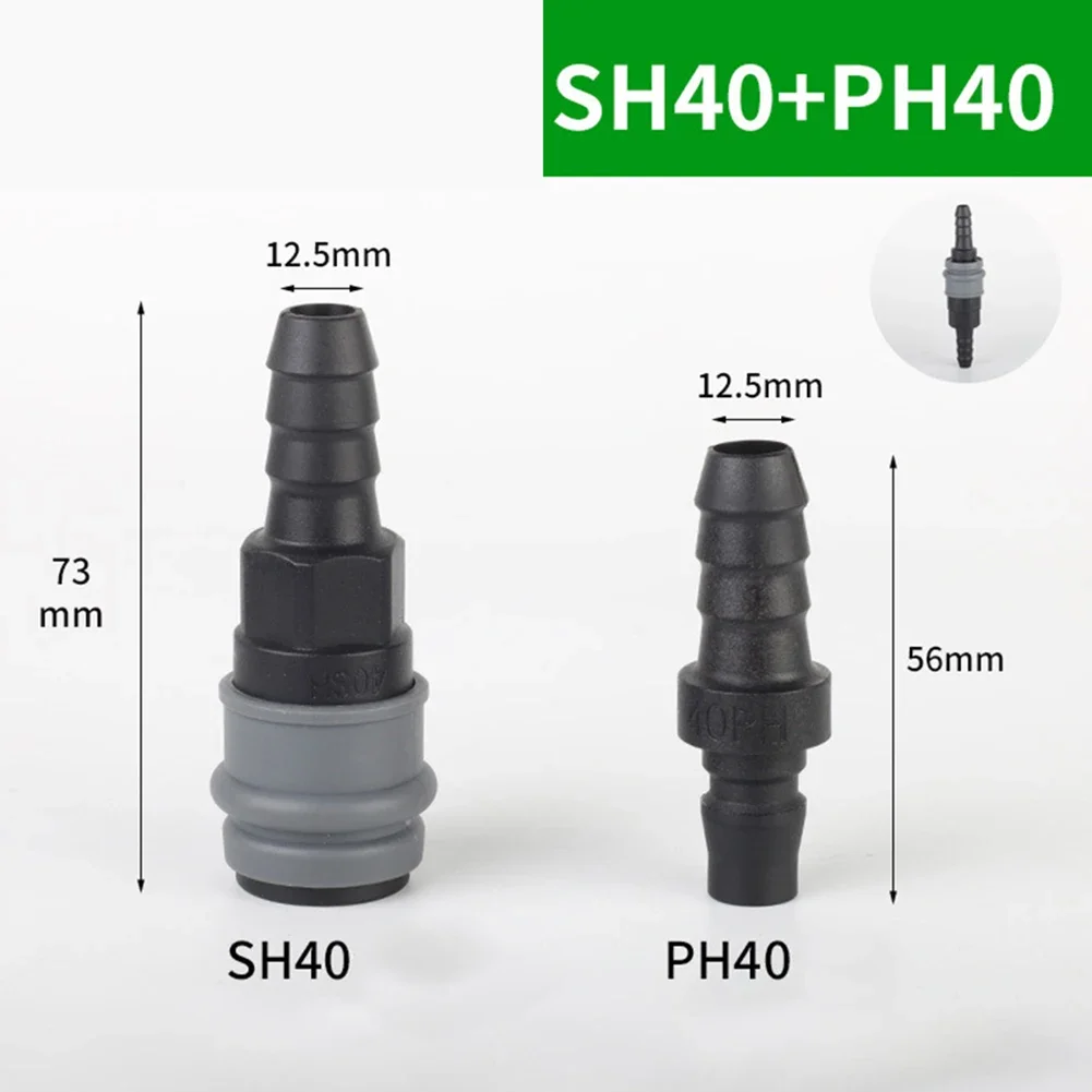C-Type Self Locking PU Tube Connector SP+PP SH+PH SF+PF SM+PM Series For 8mm OD Tubing With Stainless Steel Spring Assembly