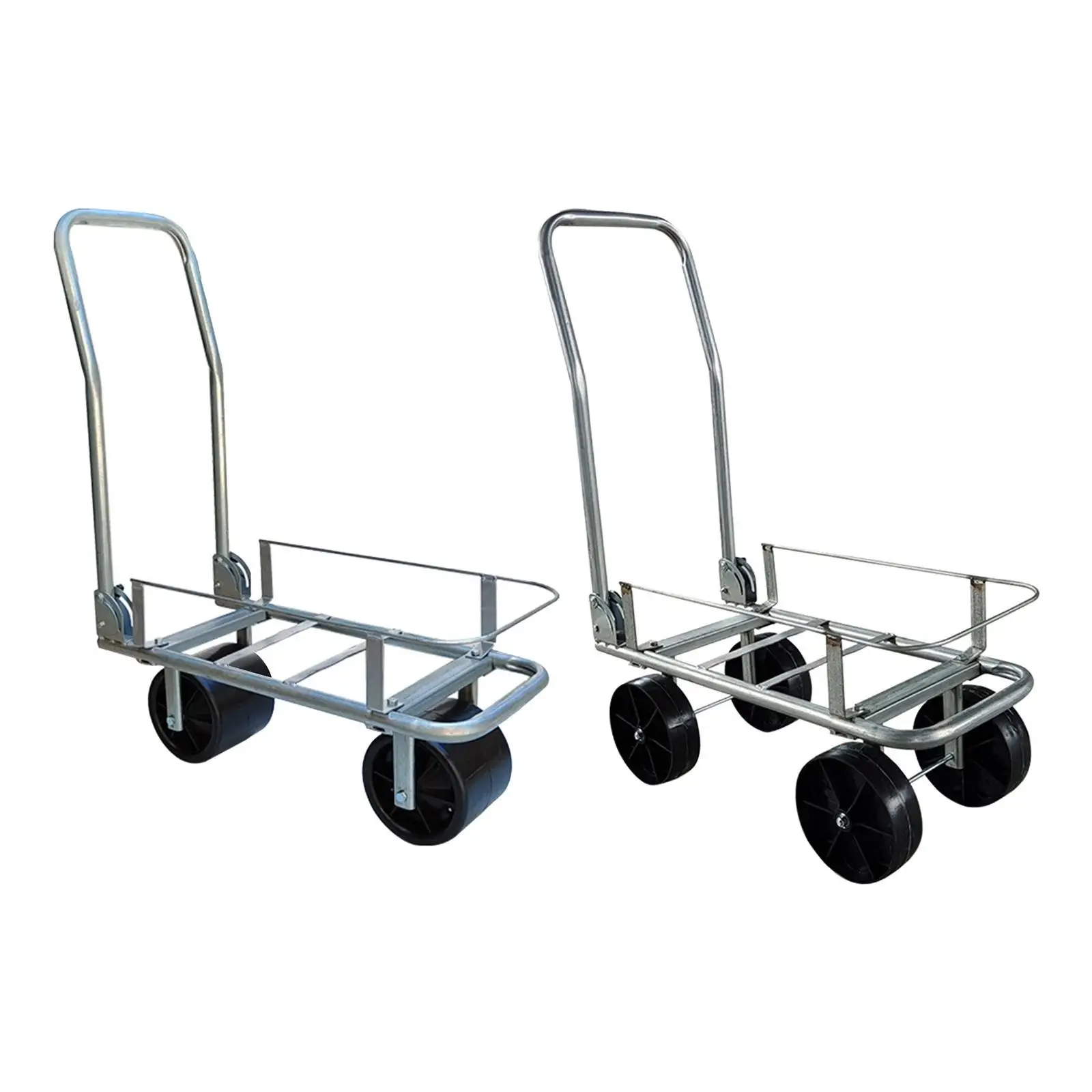 Folding Hand Cart Portable Hand Truck Home Farm Stable Utility Cart Orchard Trolley Fruit Vegetable Picking Transport Vehicle