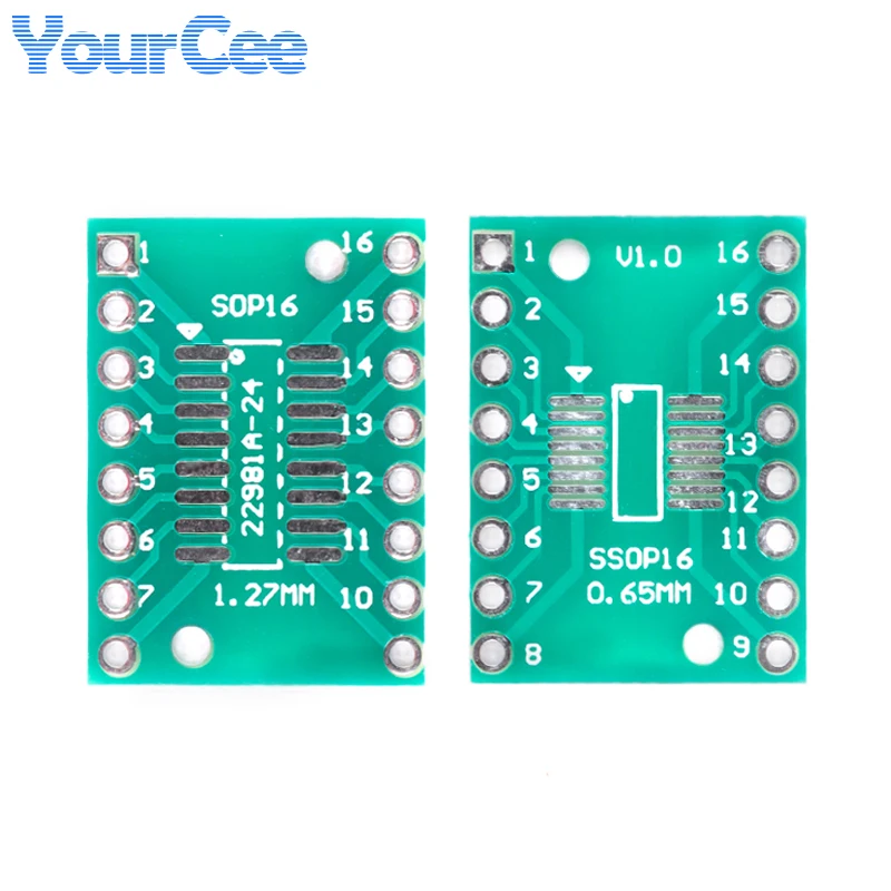 10pcs SOP28 SOP24 SOP20 SOP16 SOP14 SOP8 to DIP Adapter Plate SMD To DIP Pinboard UNAX PCB Integrated Circuits 0.65/1.27mm