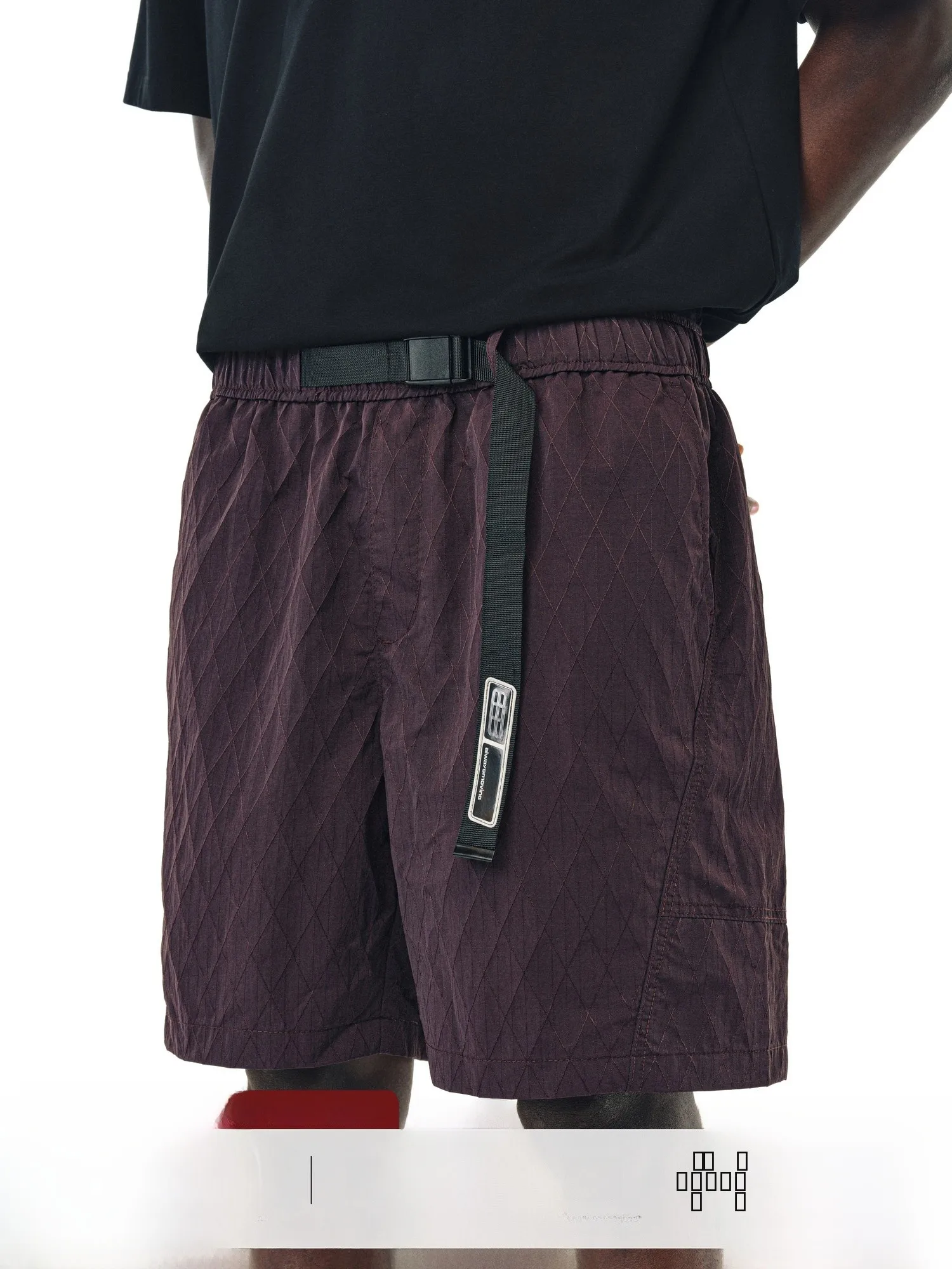 

FPA Texture Plaid Workwear Shorts Loose Straight Leg Fitness Basketball Five-Quarter Pants Summer Trend Youth Vitality Style