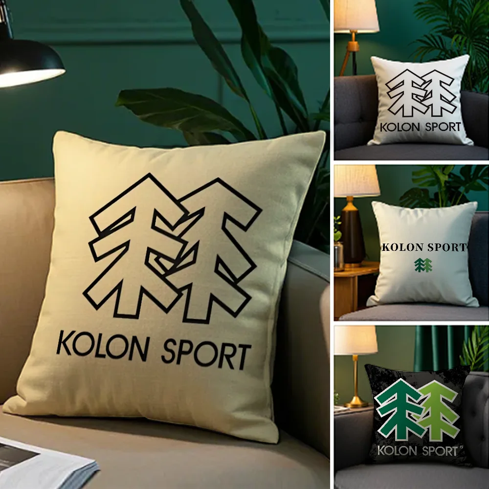 

Luxury K-KOLON S-SPORT Pillow Case Plush Fabric Soft Pillowcase Double Sided Print Sofa Cushion Cover Throw