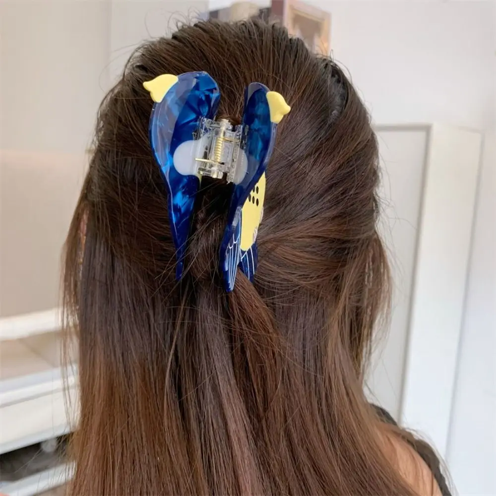 

Милый мультяшный ацетатный коготь для волос, попугай, милый зажим для волос в виде животных, уксусная кислота, корейский стиль, зажим в виде птицы и акулы для девочек