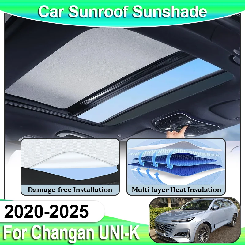

Car Sun Sunshades For Changan UNI K Accesorios UNIK 2020~2025 Auto Sunroof Electrostatic Adsorption Sunshade Skylight Anti UV