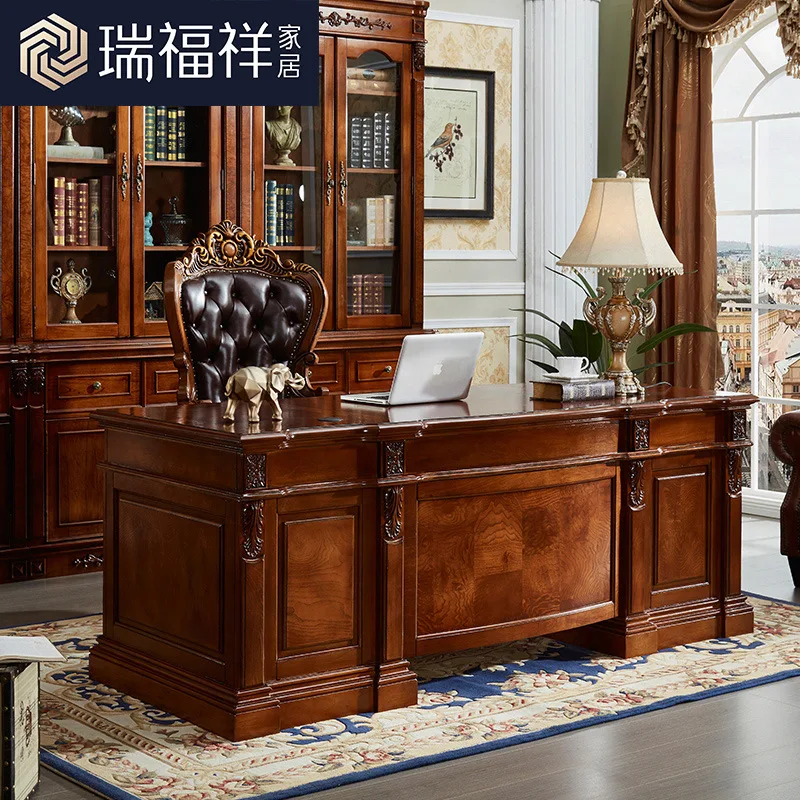 LMM boss table European-style desk Luxury storage writing desk