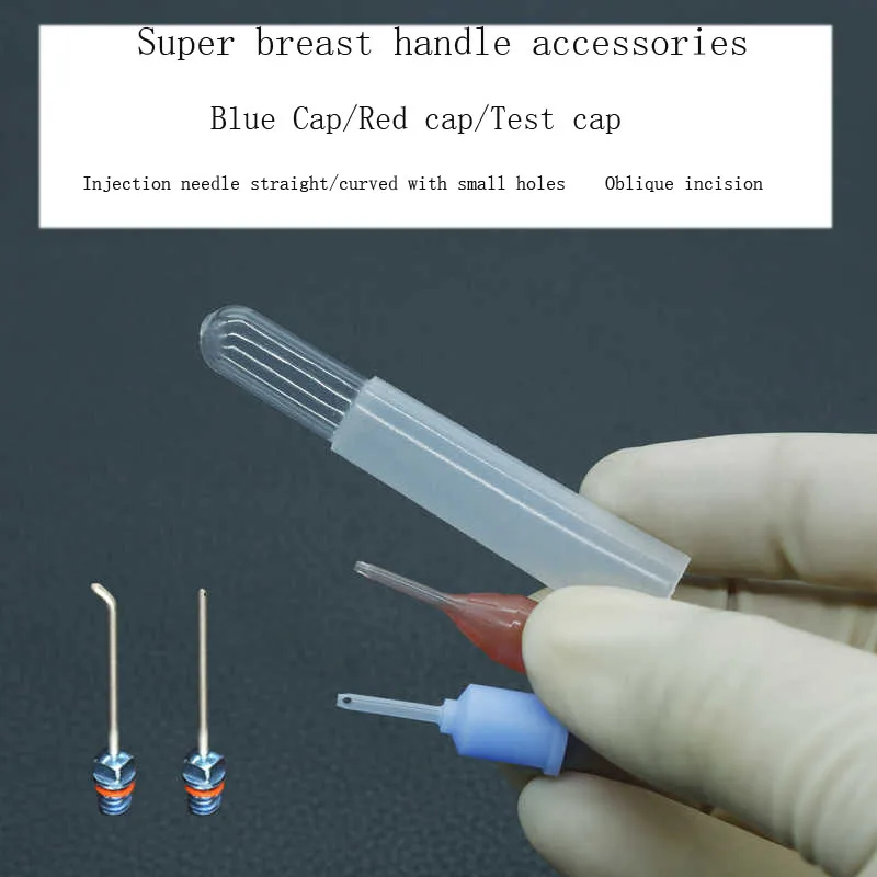 Micro eye superbreast handle MTP Blue sleeve Blue cap Test cap Universal injection needle straight elbow