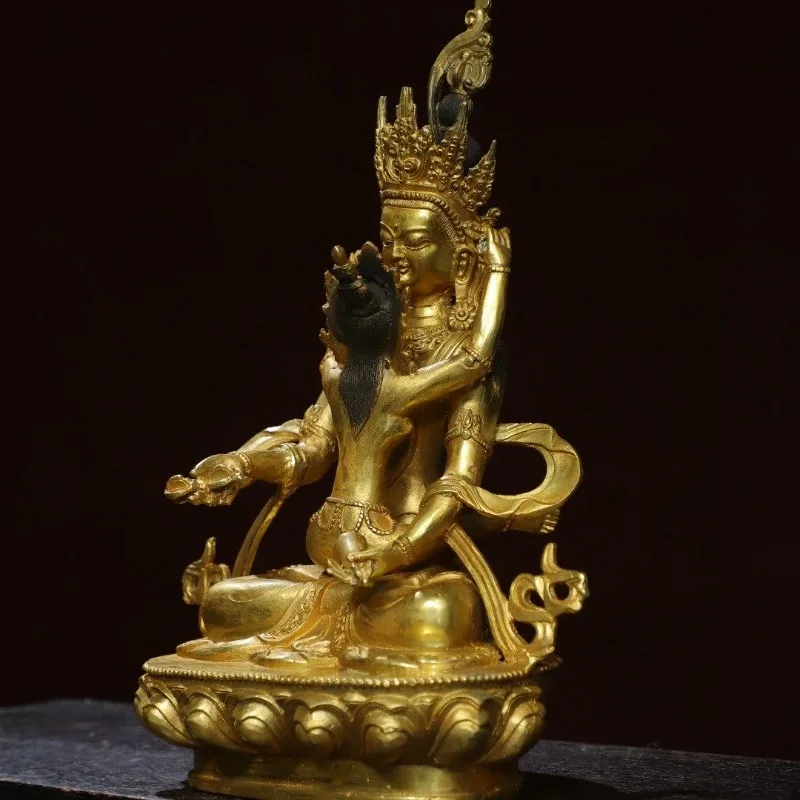Hand-Cast Premium Copper Jambhala Statue - 11.4