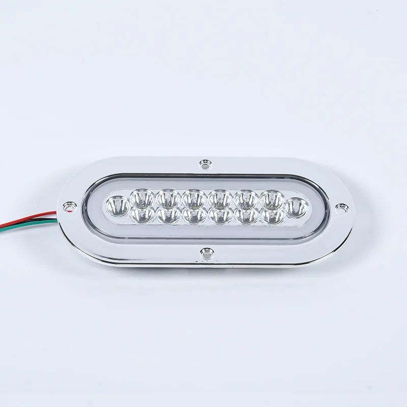 Oval LED Taillight for Truck Van Trailer Applications 12V 24V Light Guide Lens Design and Reliable Electrical Interface