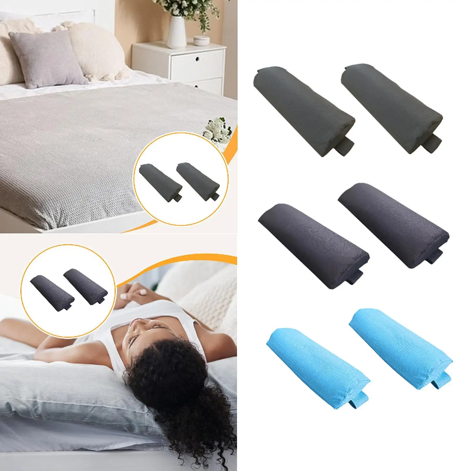 وسادتان للرأس، وسادة رأس مستلق، بديلة متعددة الأغراض، مع مرونة #3