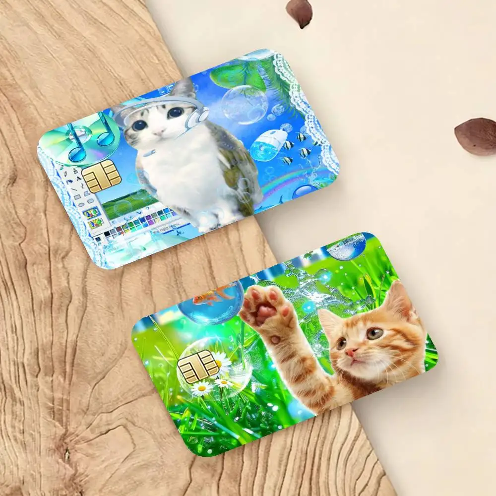 

F-Frutiger A-Aero A-Art Credit Card Skin Stickers For VISA Bank Bus Metro Access Card Protective Film Cover Sticker