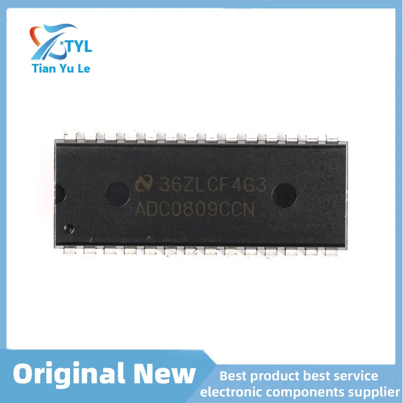 New original direct insertion ADC0809CCN 8-bit analog-to-digital A/D converter chip DIP-28