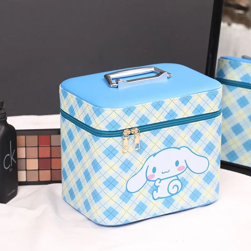 Nowe Sanrio Kuromi moja melodia kosmetyczka Kawaii Anime Cinnamoroll duże pojemność przechowywania pudełko przenośne urocze dziewczyny prezenty