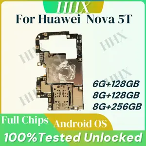 Bilashmart Huawei Nova 5T Nova5t YAL L21 Mainboard 100% Tested Original 128GB 256GB With Chip Motherboard Global Android OS Logic Board