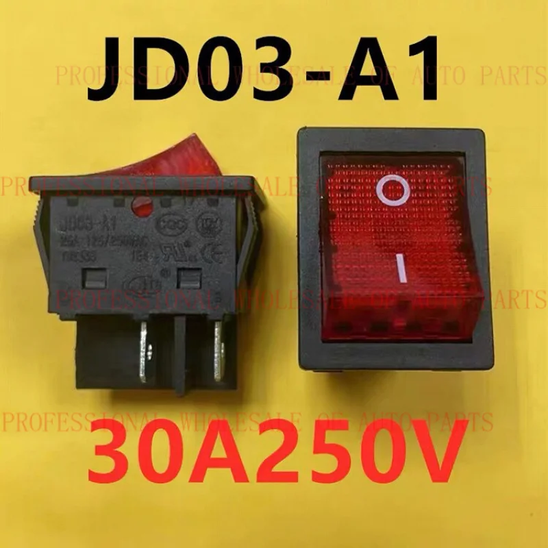 V+ 5PCS JD03-A1 4Pins 125V/250V 30A Push Button Rocker Switches for Inverter Welder
