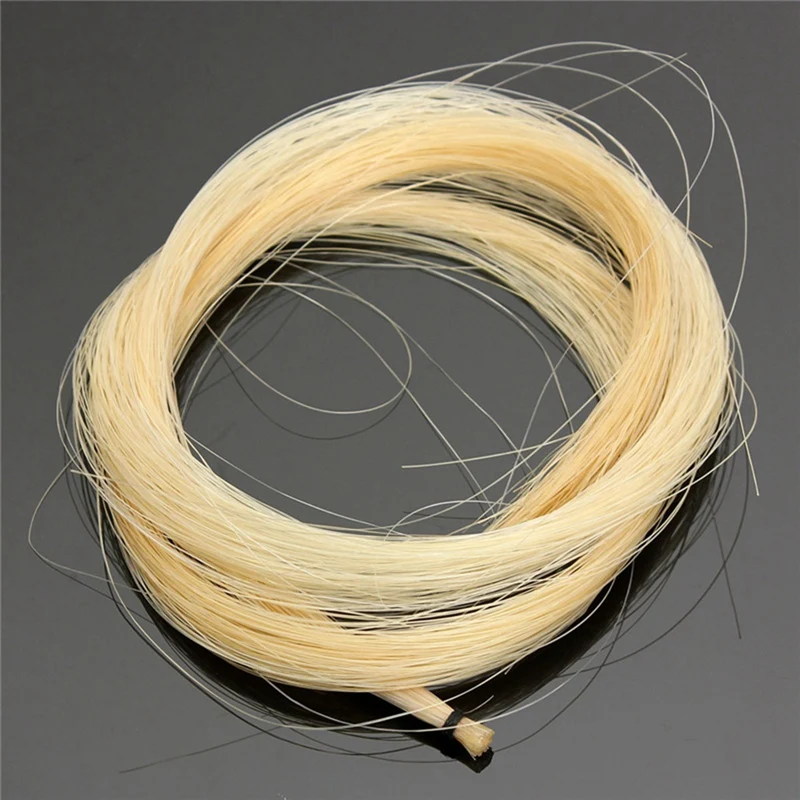 4Pcs Hank 31-31.5 Inch Genuine Mongolian Horse Hair For Violin, Viola, Cello, Bass Bow,Photo Color