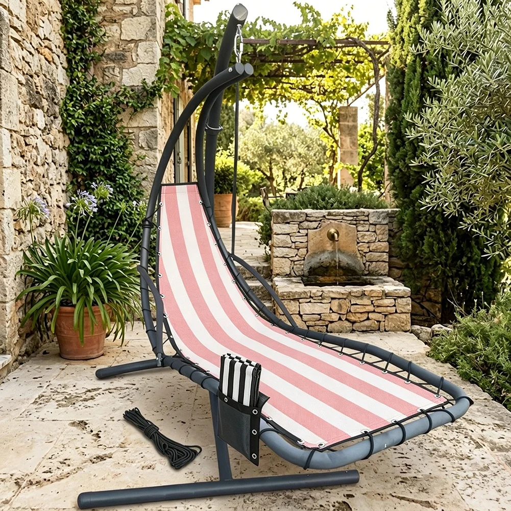 Stripe Replacement Seat Cloth For Textilene Hanging Swing Chair 64x197x23CM Suitable For Both Indoor And Outdoor Settings
