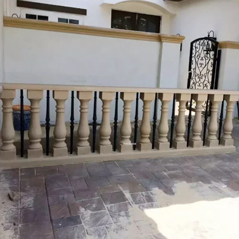 Modern Balcony Vase Column Fence Molds Home Garden Railing Building Creative Stair Handrail Roman Column Cement Railing Mold