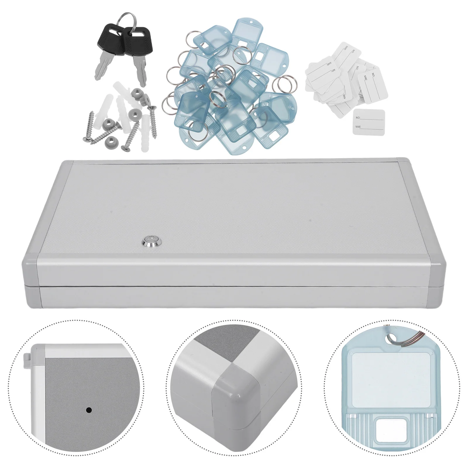 

Wall Mount Key Box Secure 25 Keys Organizer Solid Steel Body Corrosion Resistant Coating for Gate Entrance