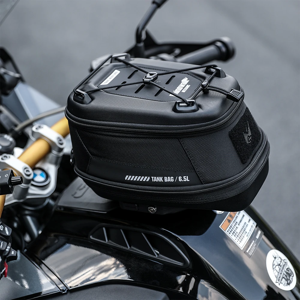 حقيبة خزان مغناطيسية للدراجة النارية من Rhinowalk مع غطاء للمطر 6.5L أمتعة دراجة نارية سريعة الإصدار لملحقات الدراجات النارية BMW KTM #2