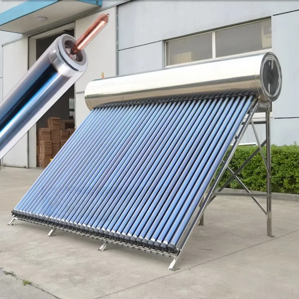 

Full Stainless Steel Heat Pipe Solar Water Heater Evacuated Tube Geyser Outdoor Household Hotel Use Free Standing Installation