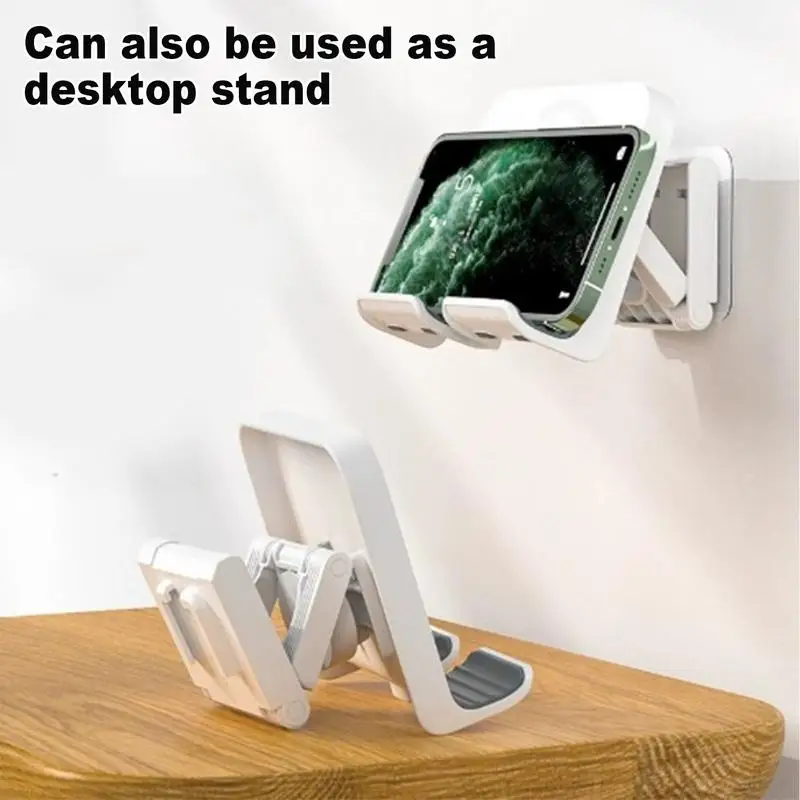 

Wall Phone Holder Mobile Phone Mount Smartphone Cradle Support Stand Waterproof For Bedroom Bathroom Bedside Women