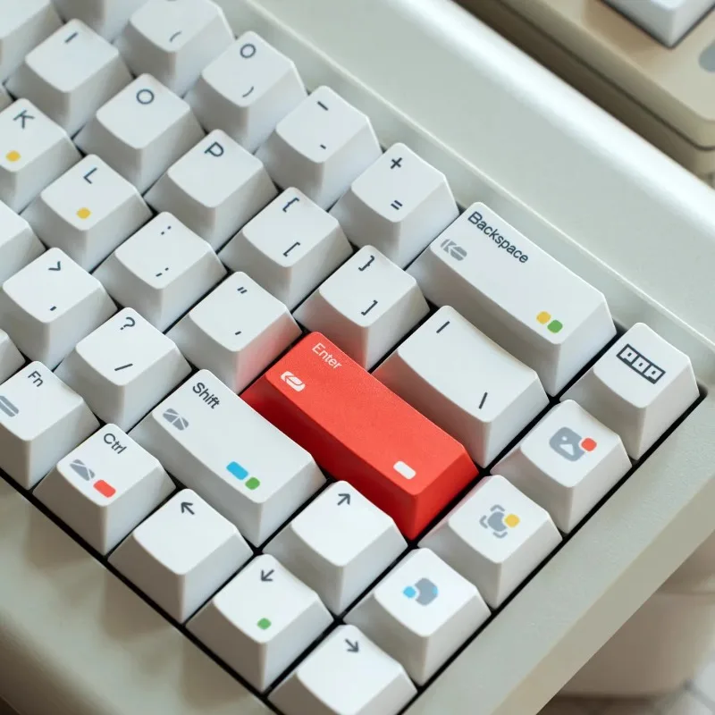 Conjunto de teclas com tema de ponto arco-íris, personalizado, sublimação pbt, perfil cereja, tampa de teclado para teclado mecânico, acessórios, presente