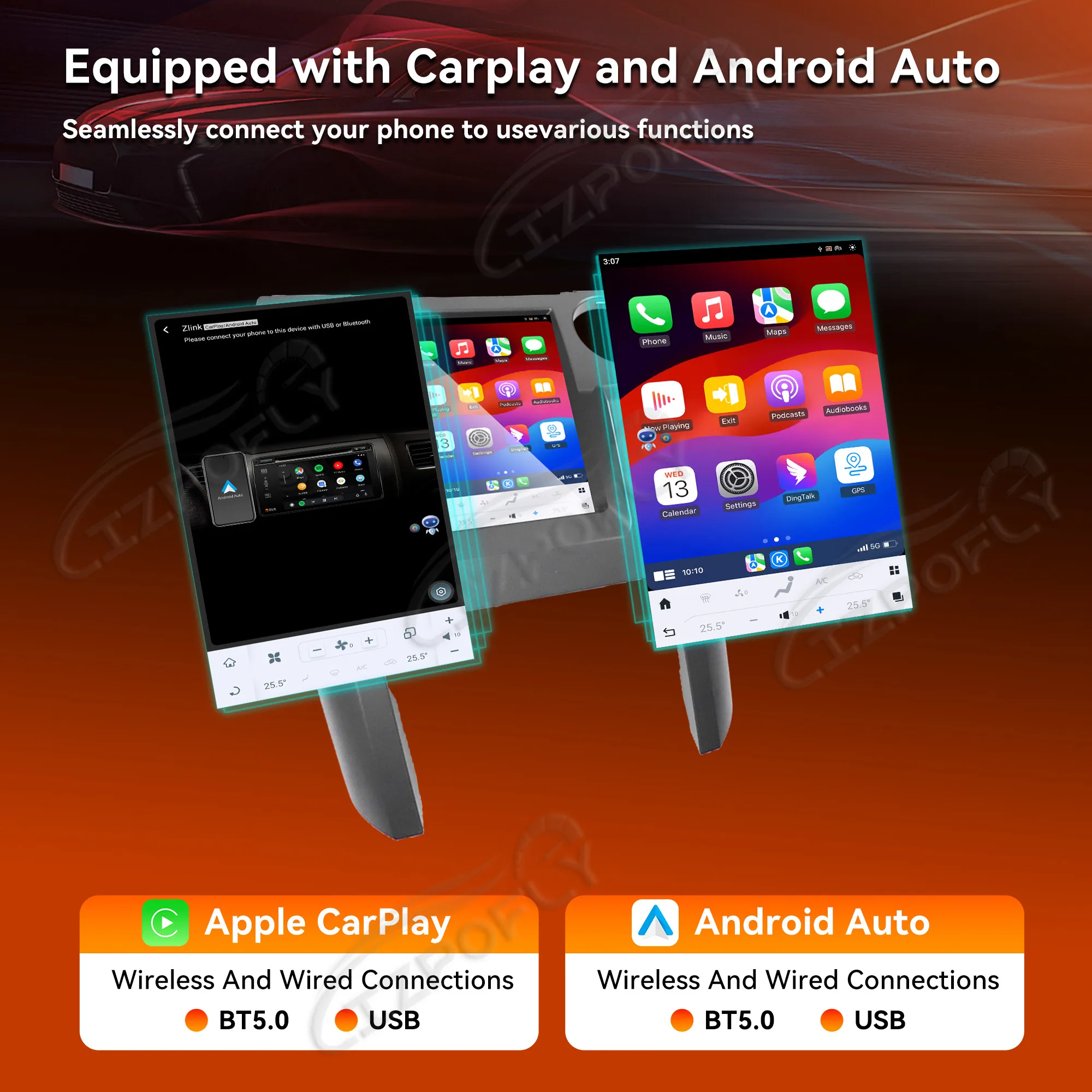 Android 13.0 Auto Multimedia Player Screen For Land Rover Discovery 3 2004-2010 TSL Carplay Car Radio GPS Navigation Head Unit
