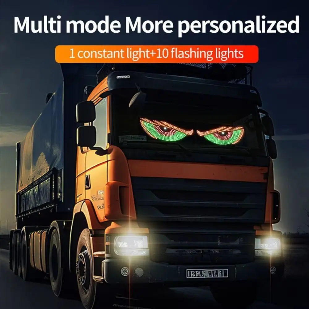 LED Display Devil Eyes Light Cool Matrix Pixel Panel Car Decorative Light 5 V Flashing Truck Devil's Eye Light