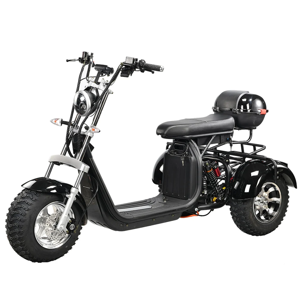 

Outlet 60v 1500w 2000w Safty Engine Electric Tricycles 3 Three Wheel Moto Scooter