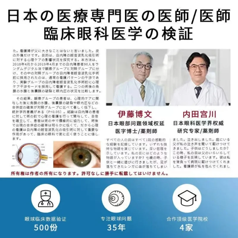 30 Days Immediate Drop -2.0 Diopter Improve Vision Eye Patch Relieve Myopia Eye Fatigue Dry Blurry Help Sleep Remove Dark Circle