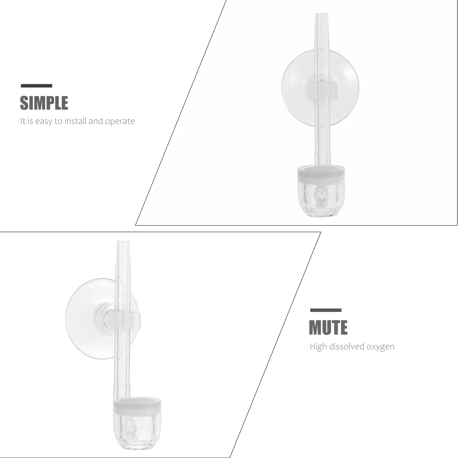 

Aerobic Pump Diffuser Bubbler for Fish Tank Aquarium Fishtank Acrylic Airpump Oxygen