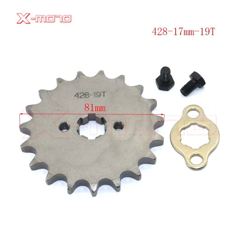 Front Engine 428# 17mm 20mm 10T-19T Sprocket For KAYO BSE SSR SDG Dirt Pit Bike ATV Quad Go Kart Moped Buggy Scooter Motorcycle