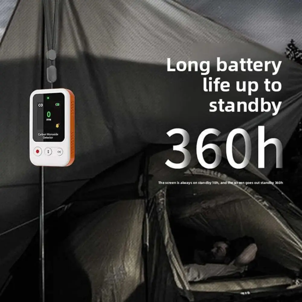 High Sensitivity Carbon Monoxide Detector High Definition LCD Display CO Detector Alarm Rechargeable Safety Monitor