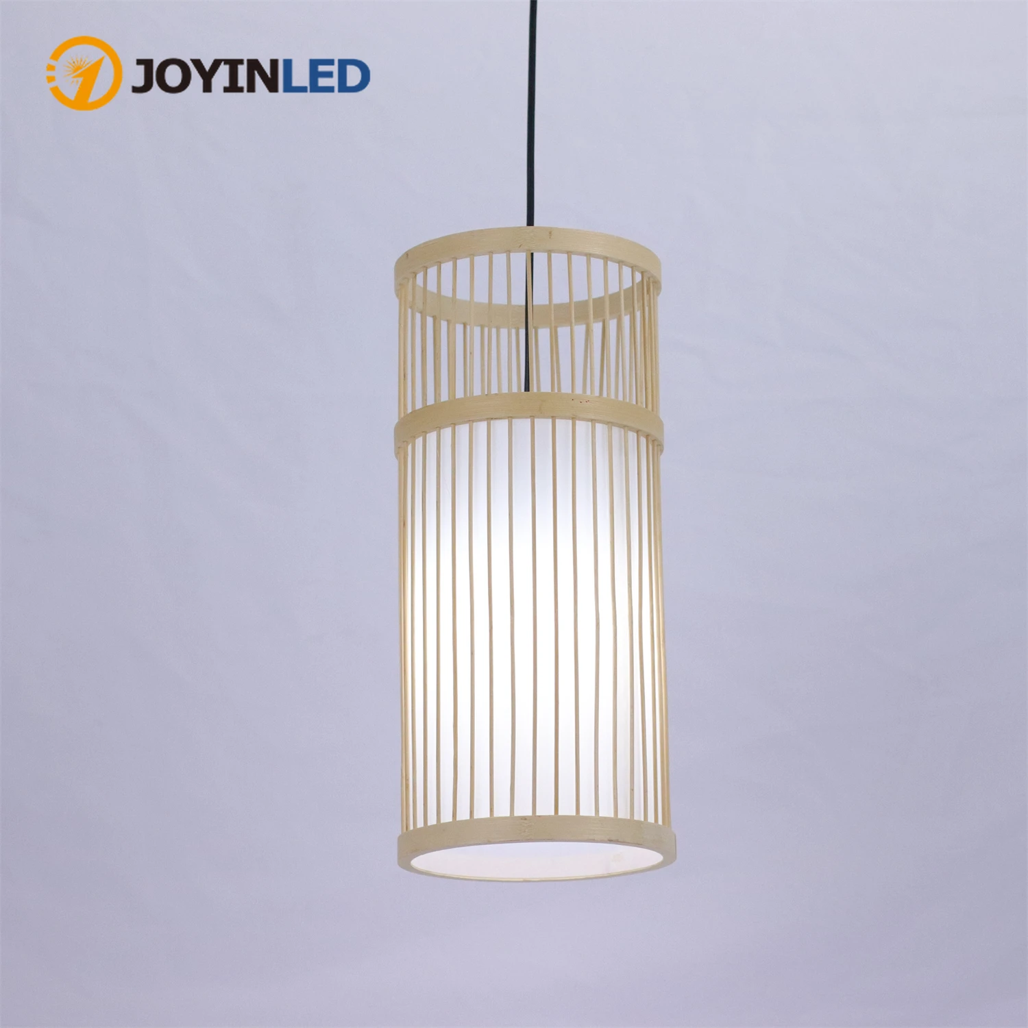 

Подвесной светильник JOYINLED из бамбука в японском стиле, абажур из натурального бамбука 18x42 см, лампа из ротанга в стиле Ваби-Саби для дома, кафе, отеля, E27