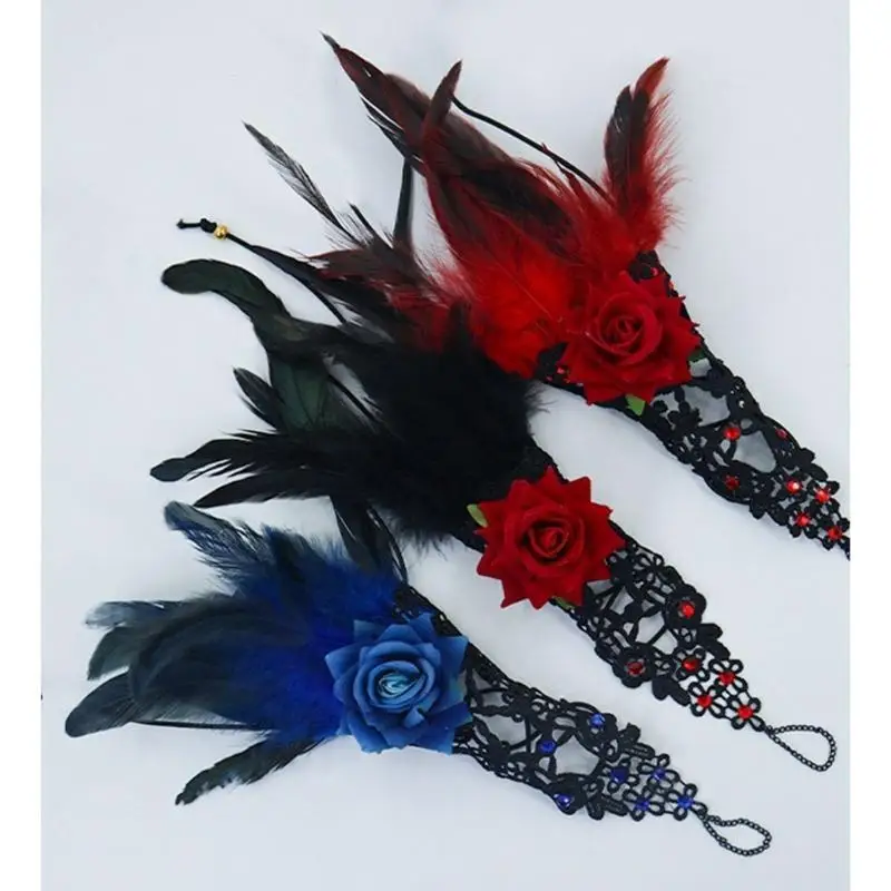 652F قفازات العروض المسرحية القوطية قفازات غامضة قفازات الدعائم المخيفة للحفلات